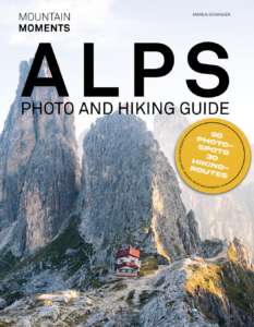 alps, guide, photography, alps guidebook, ebook, cover, mountain moments